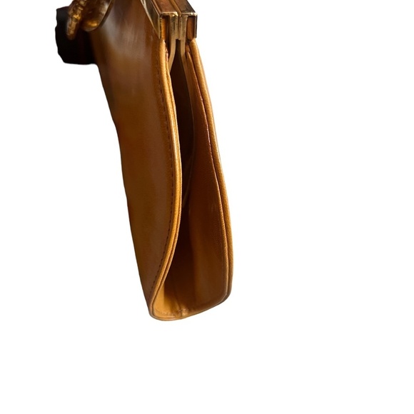 Sacco 1823 Italian Leather Bag With Swarovski Crystal, Tan - Picture 8 of 16